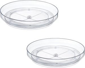 lazy susan in fridge for kitchen storage organization