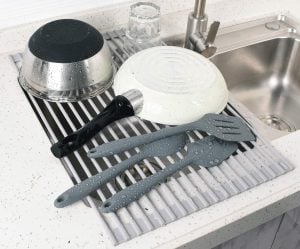 collapsible drying rack for small kitchen organization and space saving