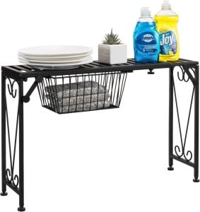 above sink shelf for kitchen storage organization and decor