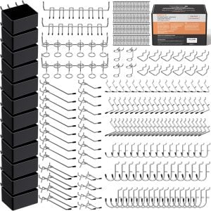 pegboard wall for kitchen organization and hanging storage