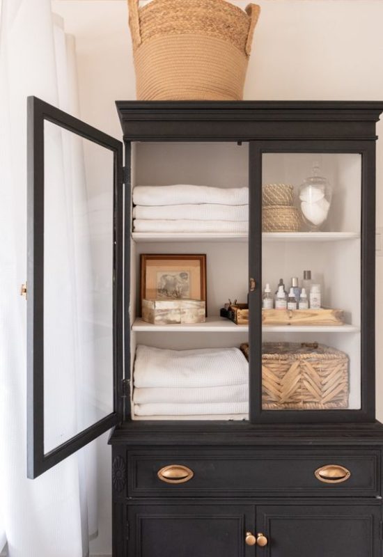 all storage bathroom cabinet with shelves and door racks for bathroom storage ideas.